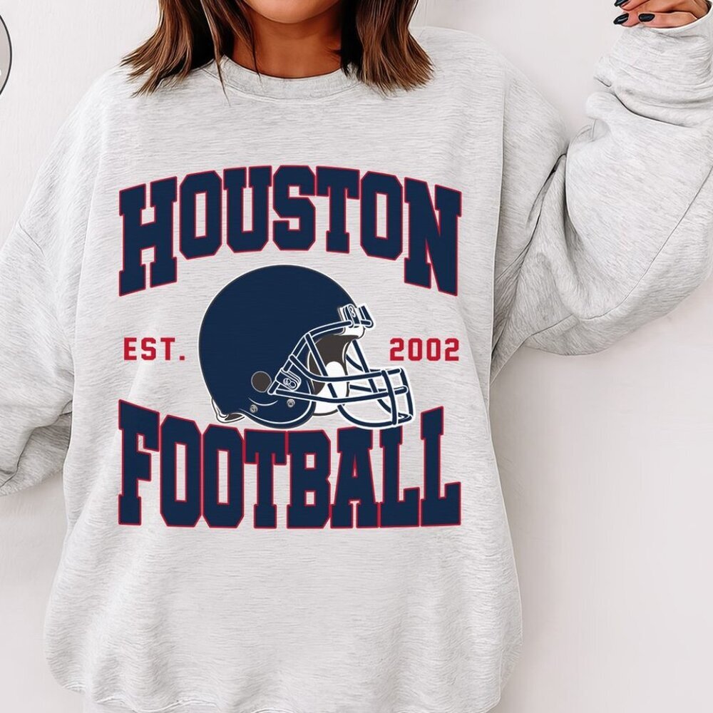 Houston Football Style Crewneck Sweatshirt 17